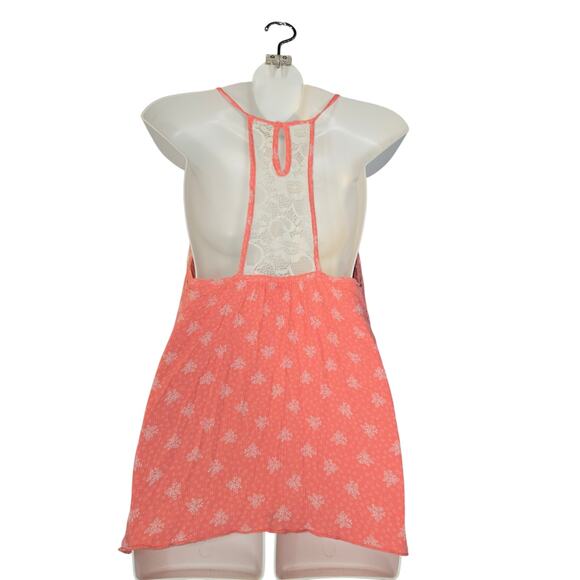 Vintage April Womens Large Cami Top Spagetti Straps Lace Racer Back Feminine Y2K - Picture 6 of 12